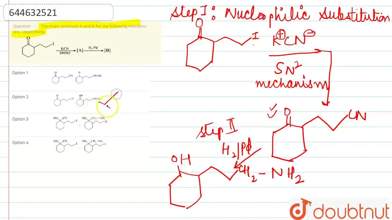 The Major Products A And B For The Following Reactions Are, Respective