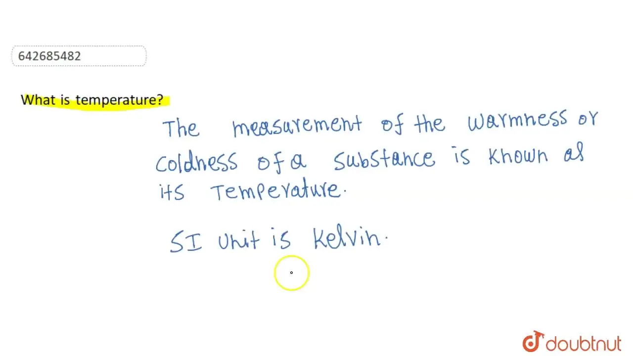 [Tamil] What is temperature?