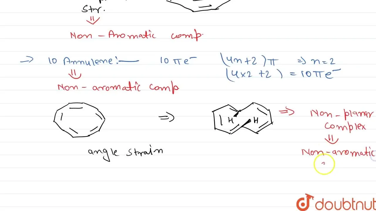 Explain [8] -annulene and [10] -annulenes are nonaromatic.