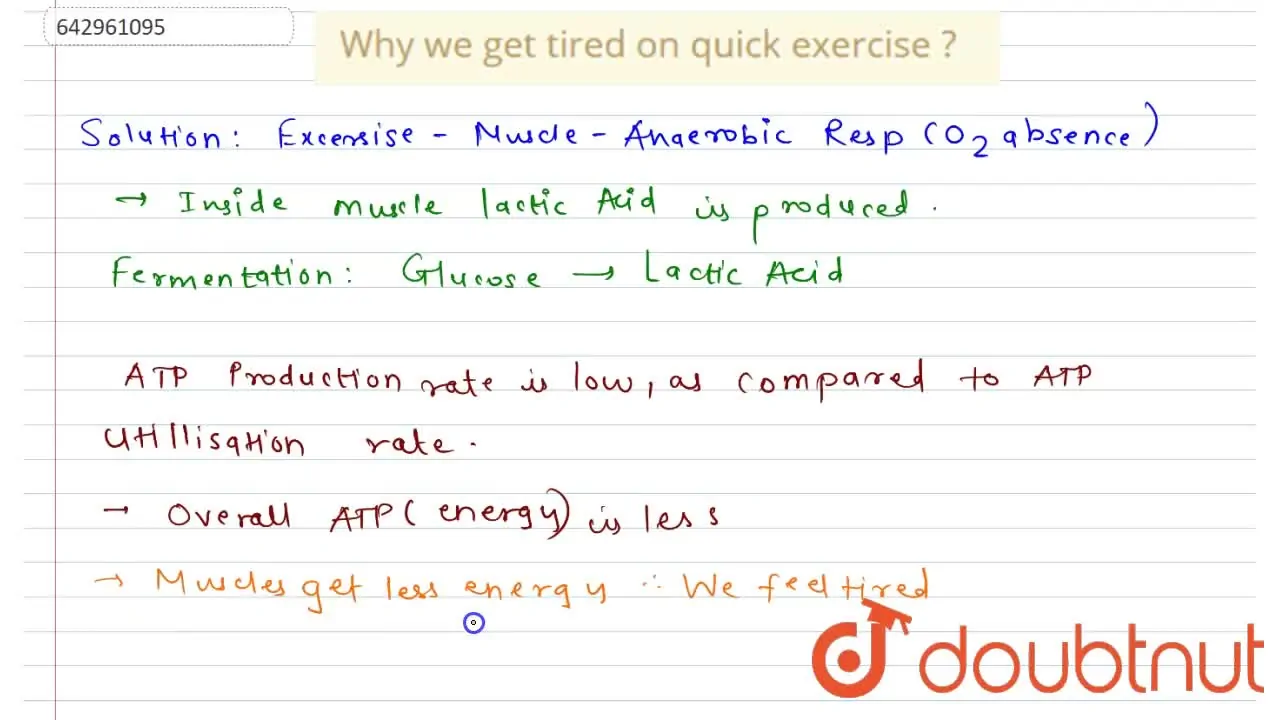 [Marathi Solution] Why we get tired on quick exercise