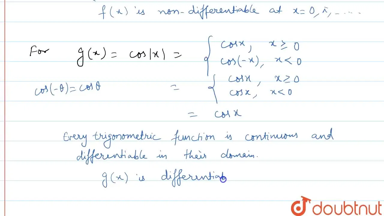 Is sinx differentiable? What about cosx?