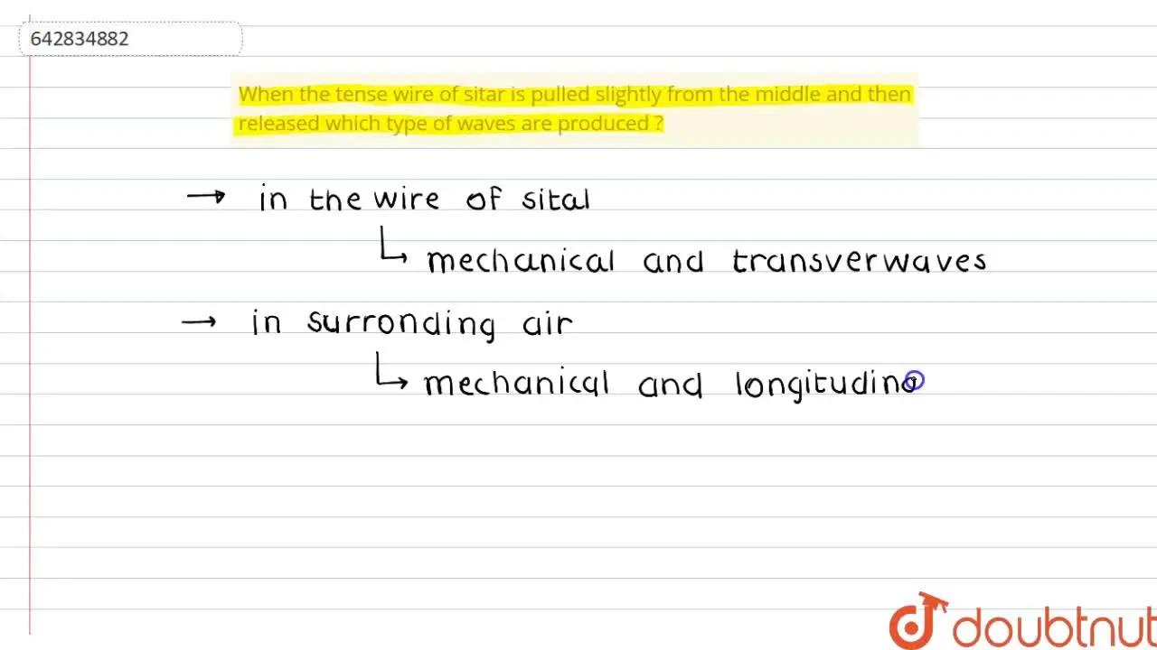 [Gujrati] When the tense wire of sitar is pulled slightly from the mid