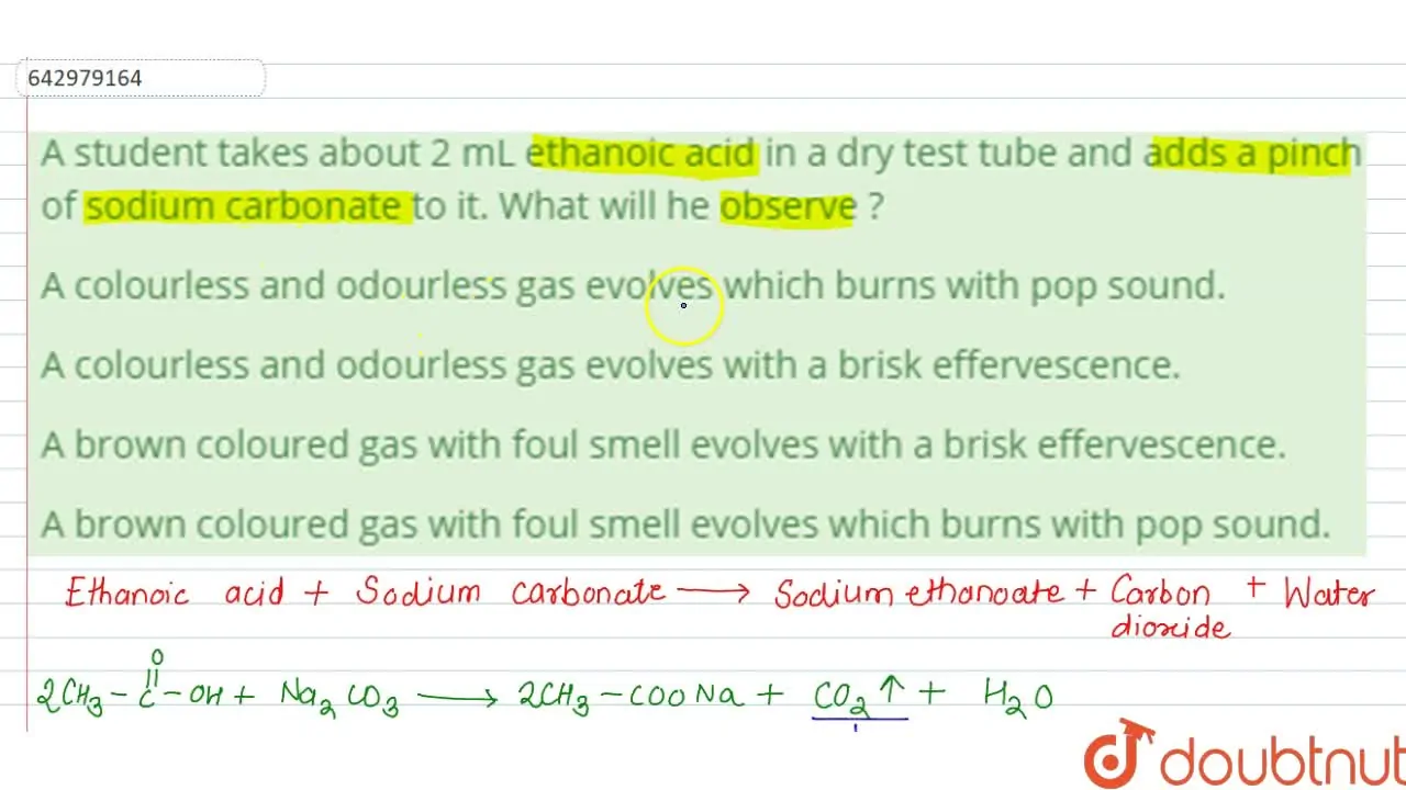 [Marathi] A brown coloured gas with foul smell evolves with a brisk ef