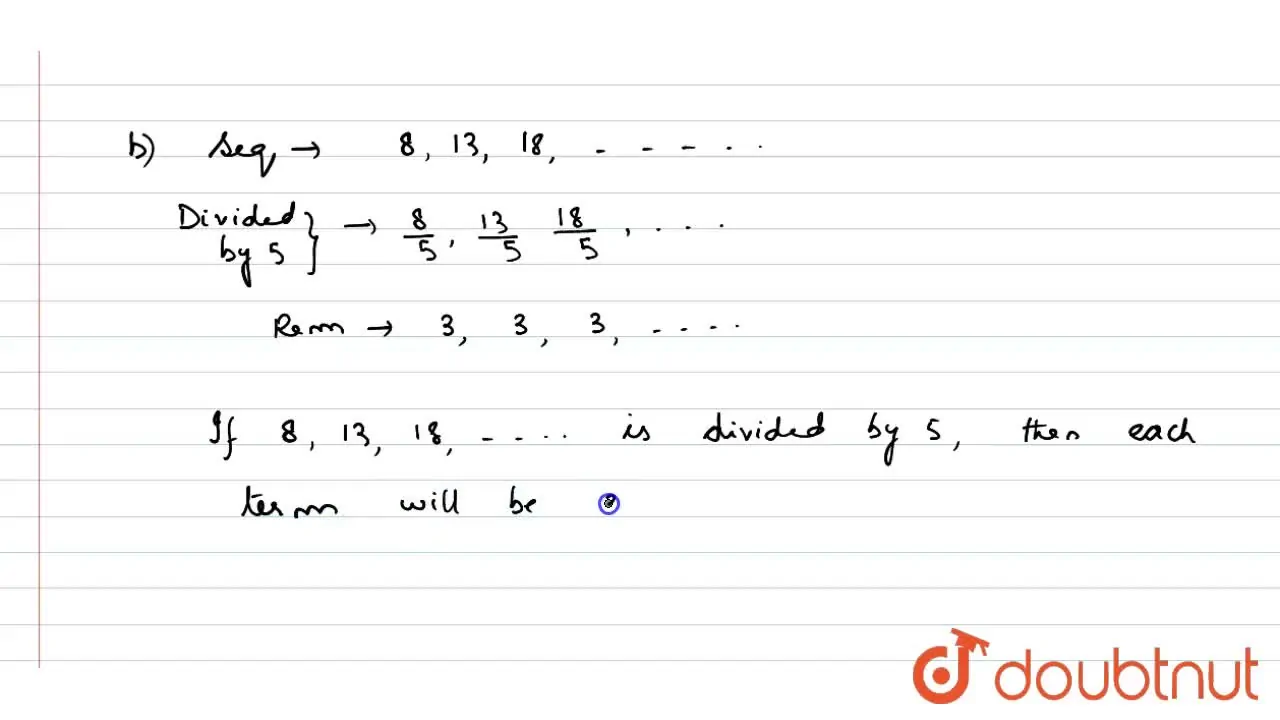 [Malayalam] The algébraic form of an arithmetic sequence is 5n+3. a) W