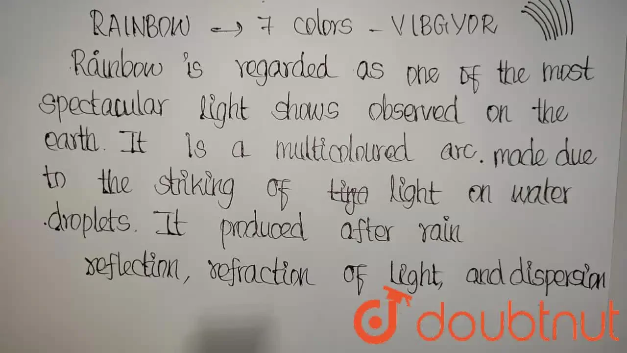 [Tamil] What is rainbow?