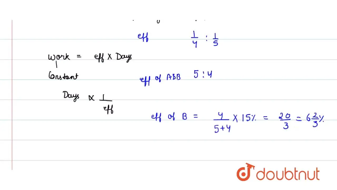 If A Takes 4//5 Days As B-takes And Working Together They Require (20)