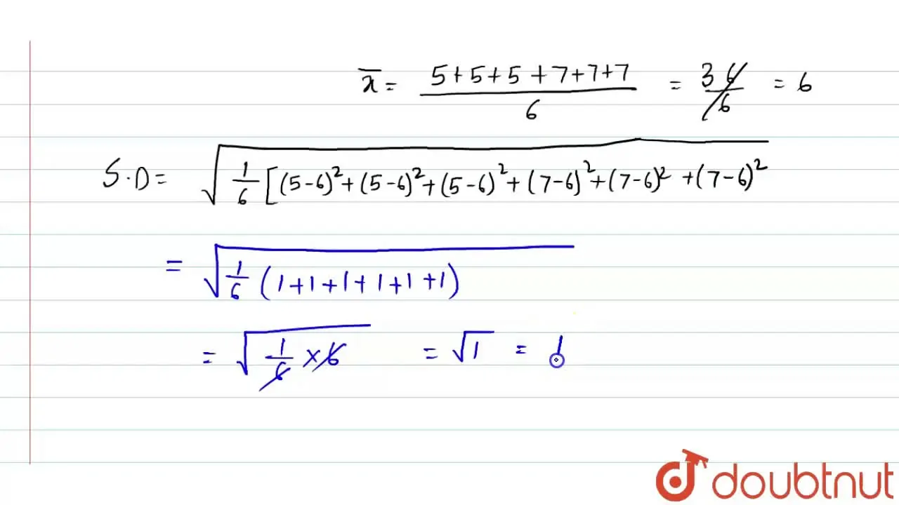 [Bengali] Find the standard deviation of the following quantities 5,