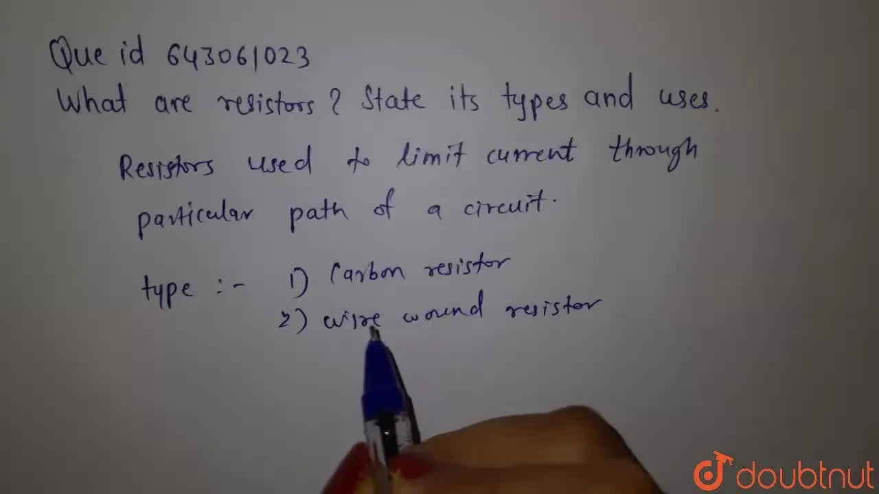 [Marathi] What are resistors? State its types and uses.