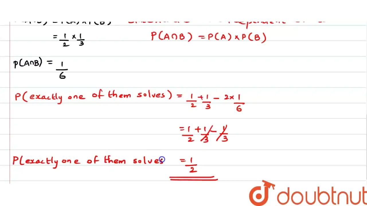 [Malayalam] Probability Of Solving A Specific Problem Independently B