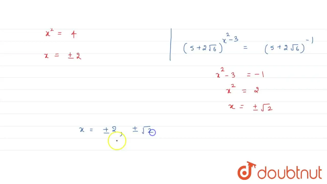 solve-for-x-5-2sqrt-6-x-2-3-5-2sqrt-6-x-2-3-10