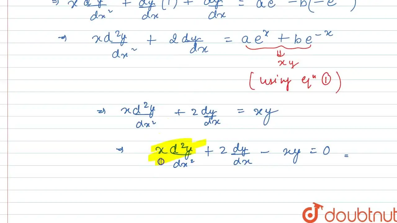 Find the differential equation whose solution represents the family xy