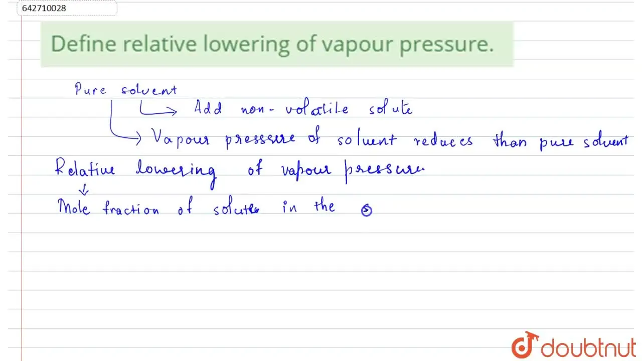 [Kannada] Define relative lowering of vapour pressure.