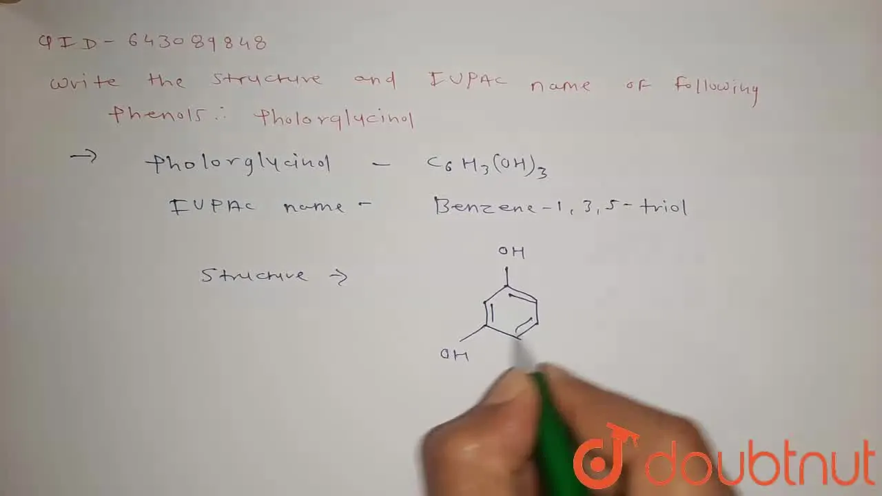 [Marathi] Write the structure and IUPAC name of following phenols. (7)