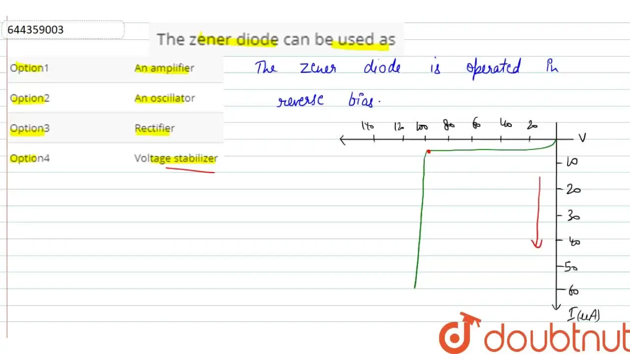 [Malayalam] The zener diode can be used as