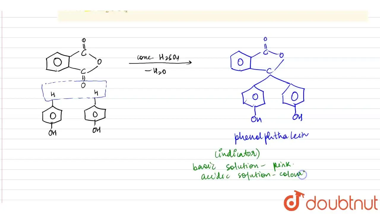 [Odia] What happens when phenol is treated with phthalic anhydride in