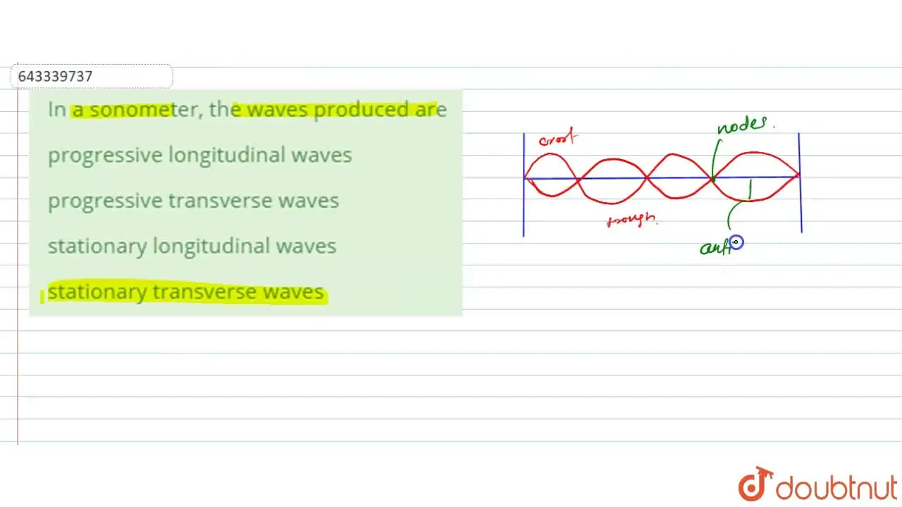 [Assamese] In a sonometer, the waves produced are