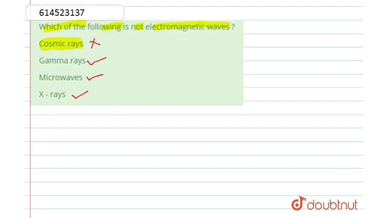 [Gujrati] Which Of The Following Is Not Electromagnetic Waves