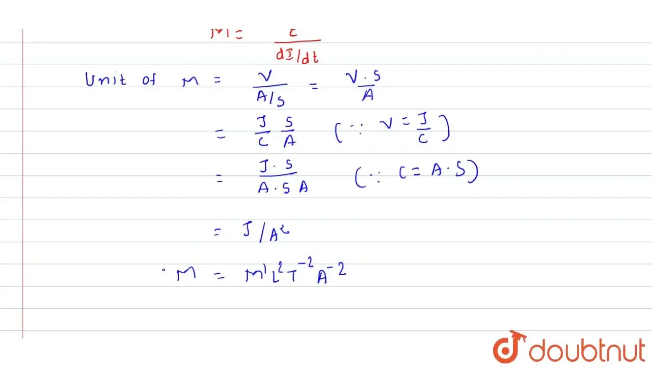 [Gujrati] Dimensional formula of mutual inductance is