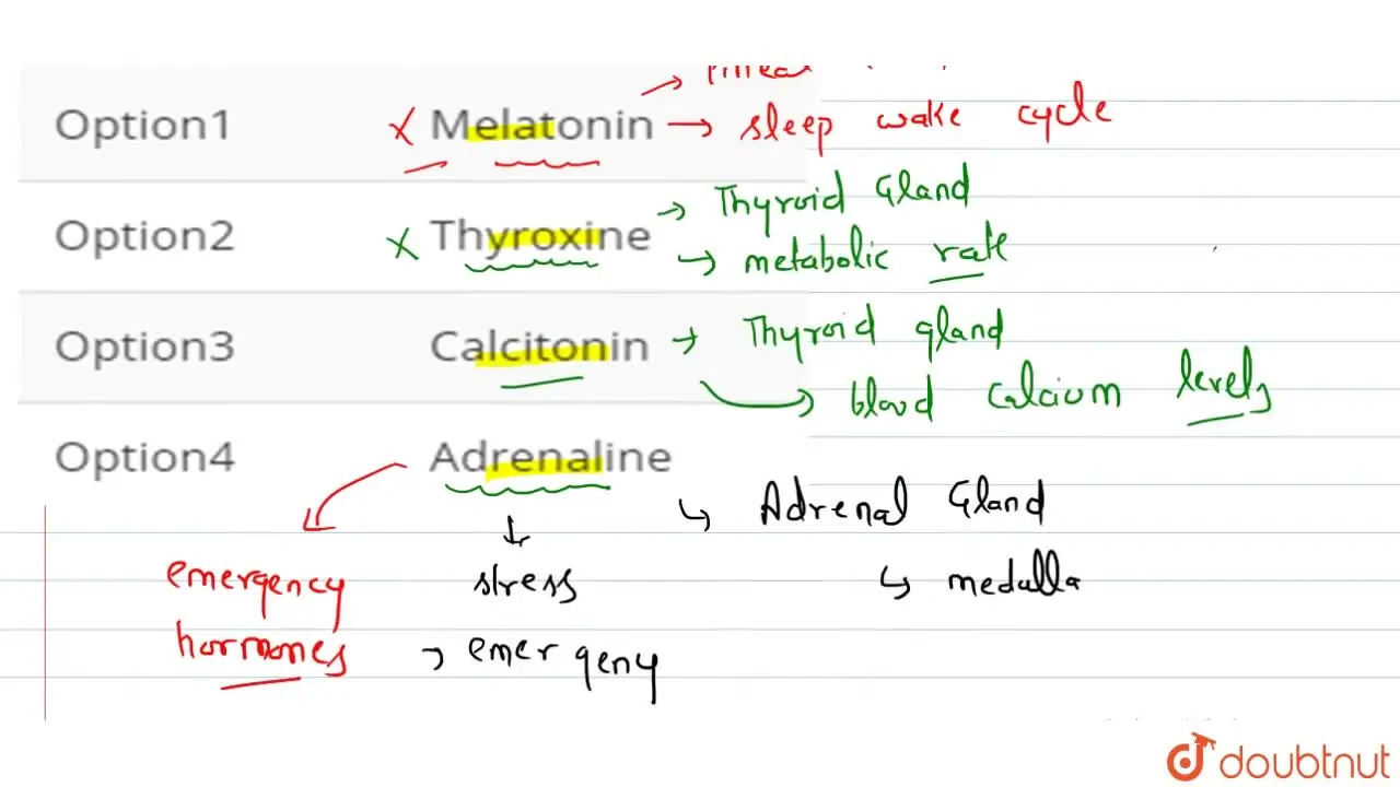 The hormones produced during emotional stress is