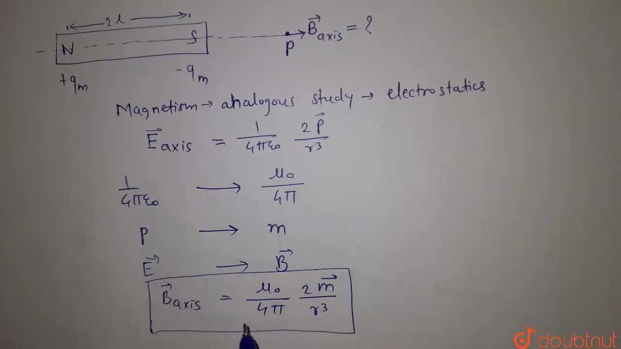 [Marathi] Derive expression for induction due to a bar