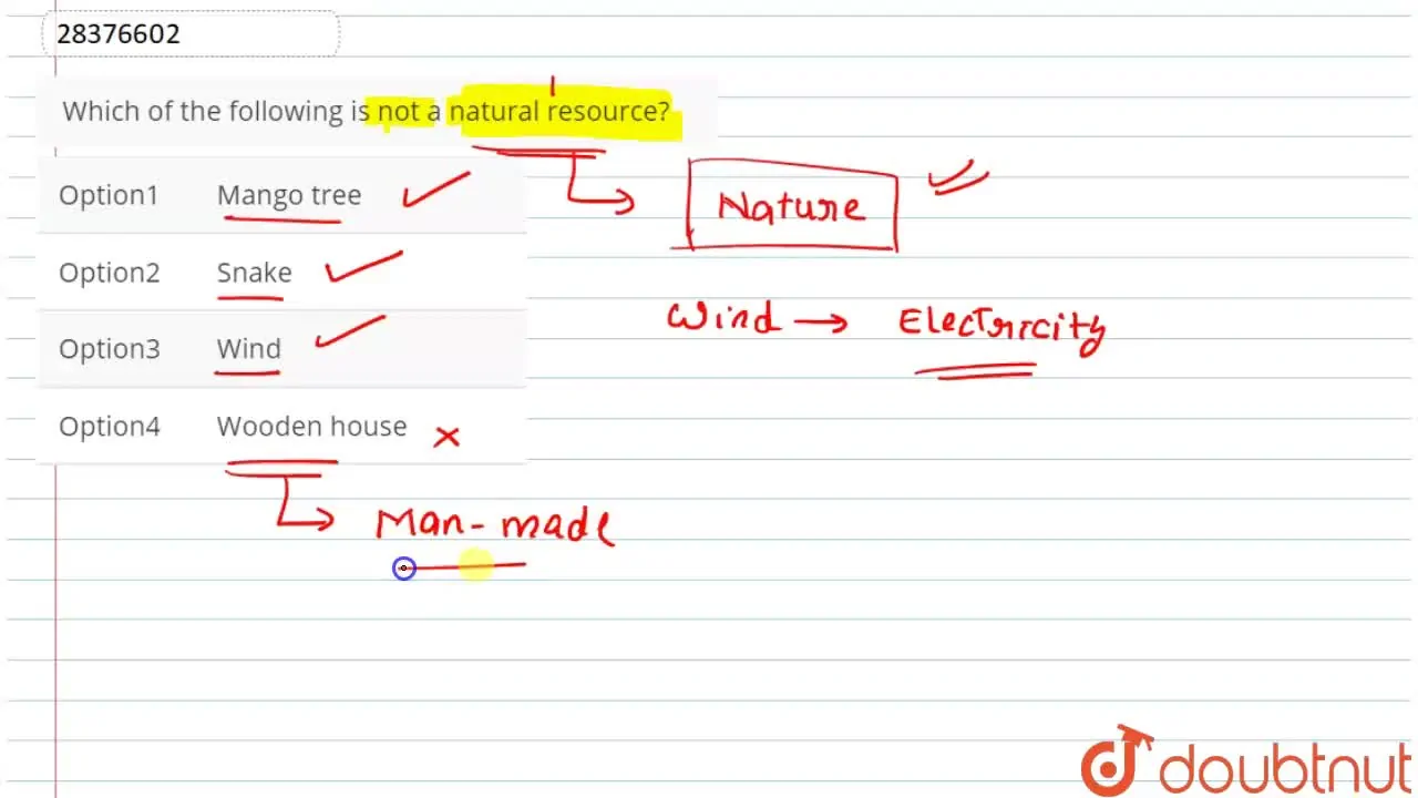 Which of the following is not a natural resource?