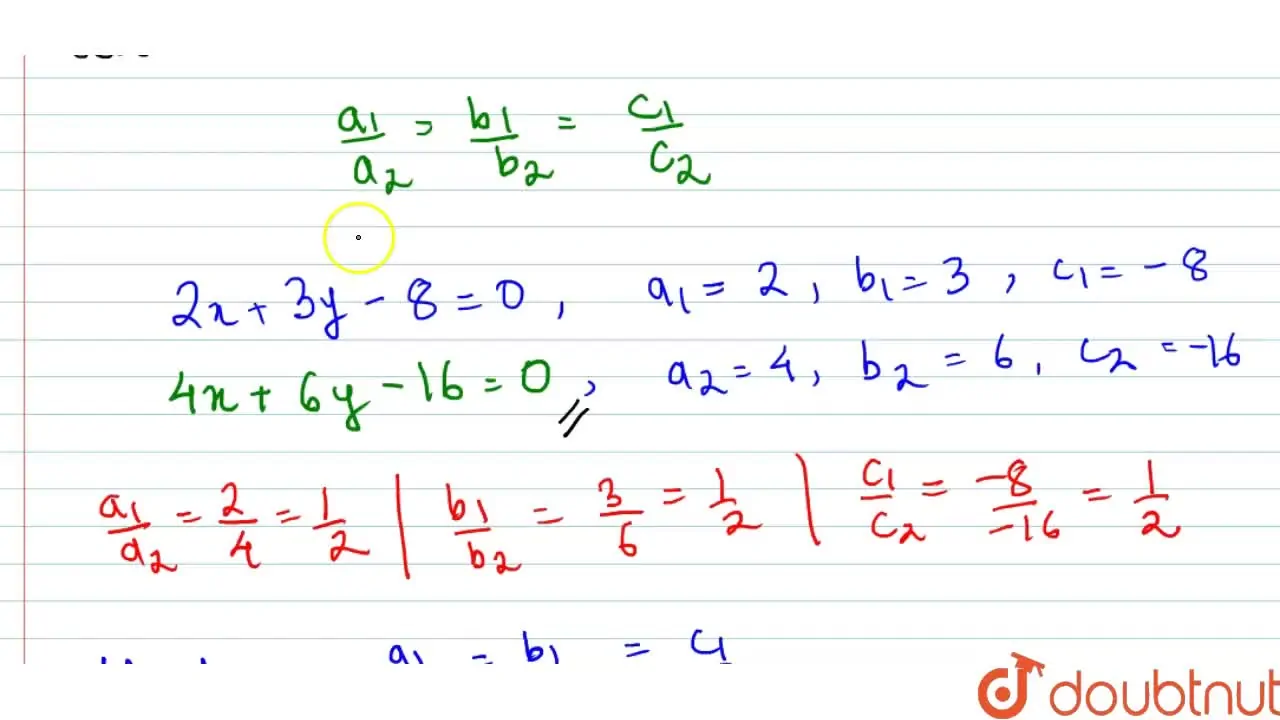 [Assamese] Given the linear equation 2x+3y8=0,write another linear eq
