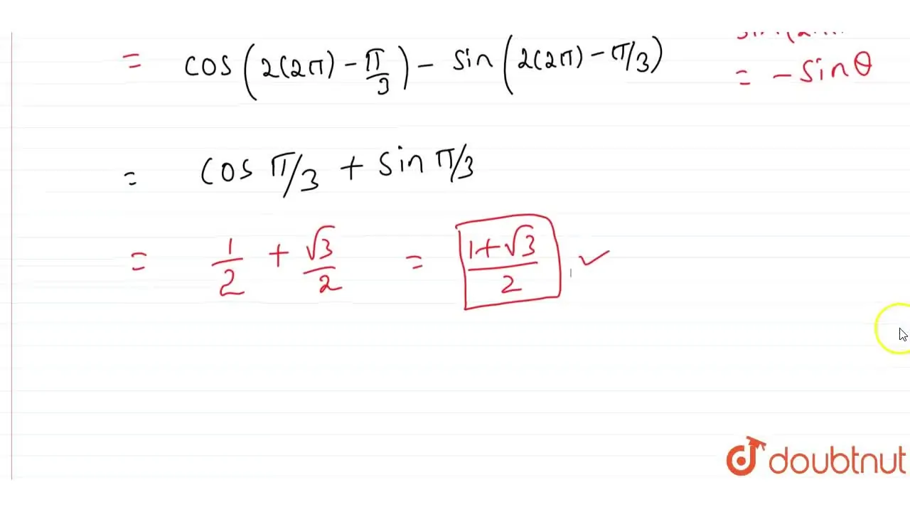 [Telugu] Evaluate (iv) (cos Theta - Sin Theta) If (a) Theta = (7 P