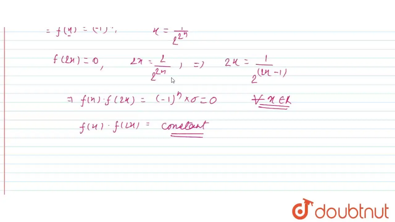 Let f:R to R, f (x)= {:((-1)^(n) if, x = (1)/(2 ^(2 ^(n)))