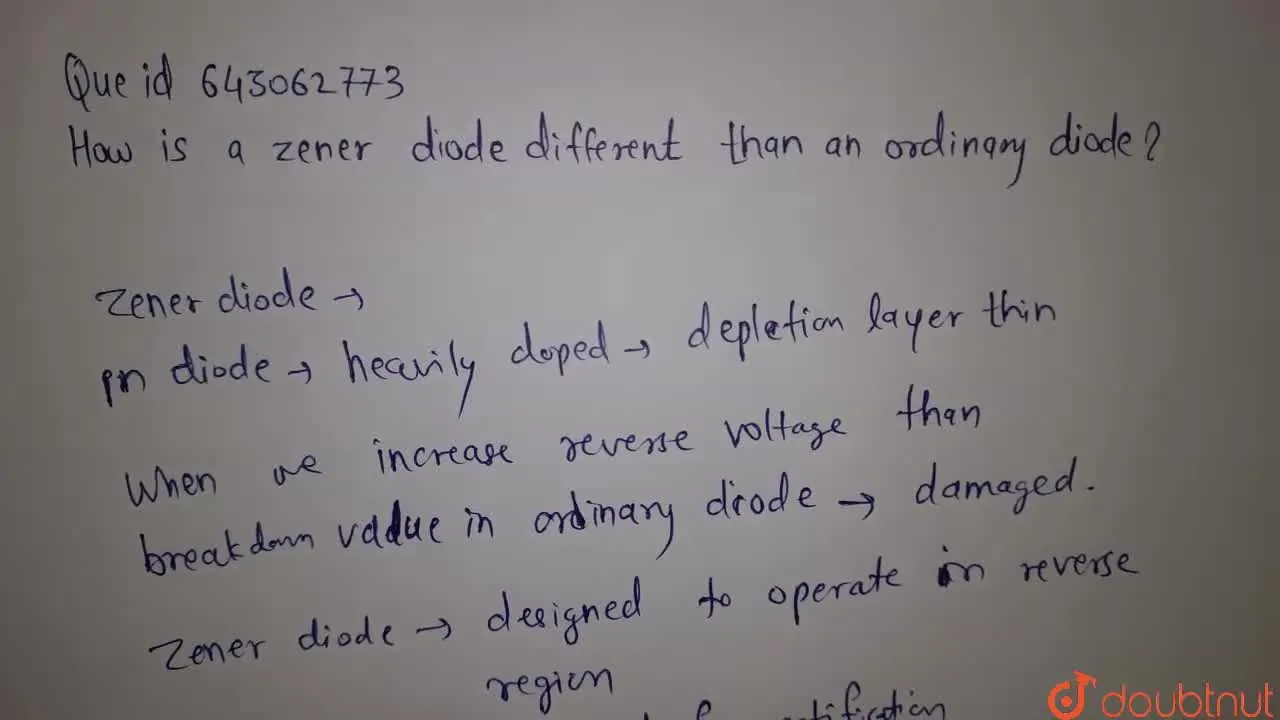 [Marathi] How is a zener diode different than an ordinary diode?
