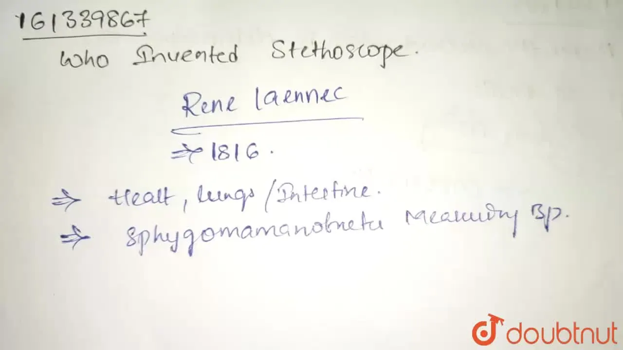 [Telugu Solution] Who invented stethoscope?
