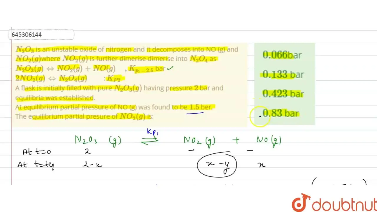 [Punjabi] N(2)O(3) is an unstable oxide of nitrogen and it