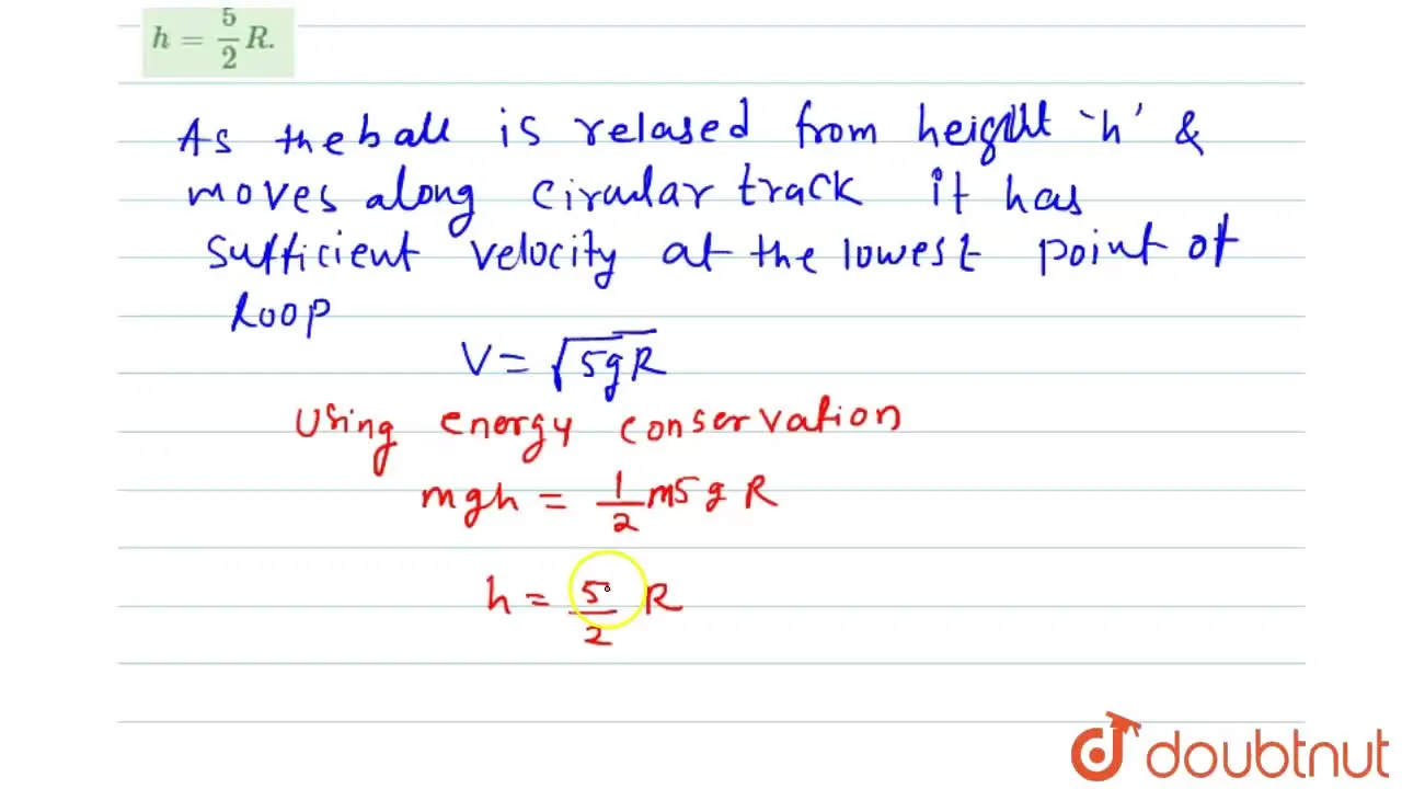 [Marathi] A ball is released from height along the slope and move alon