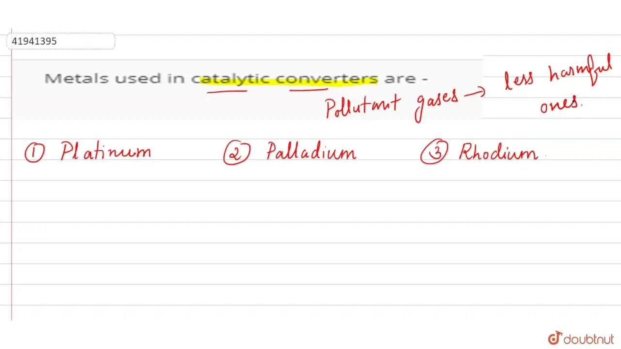 Metals used in catalytic converters are