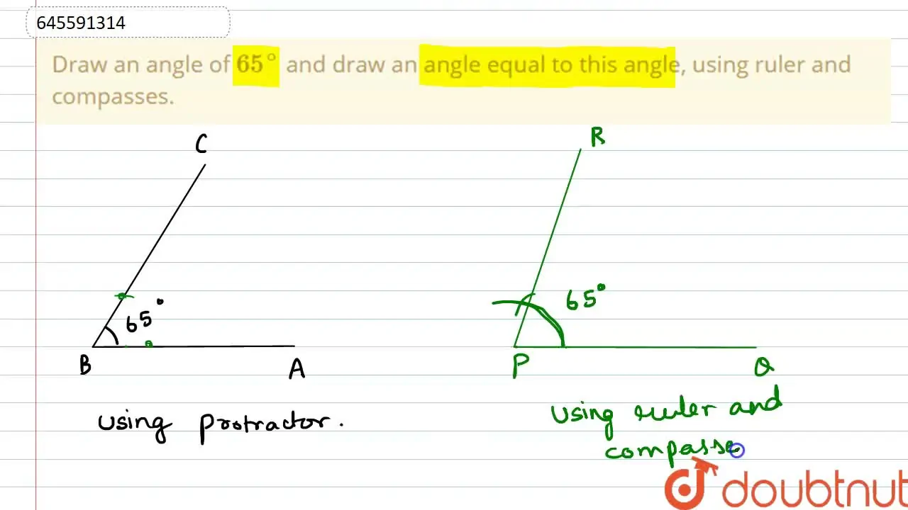 Construct an angle of 67.5∘ by using the ruler and compasses.