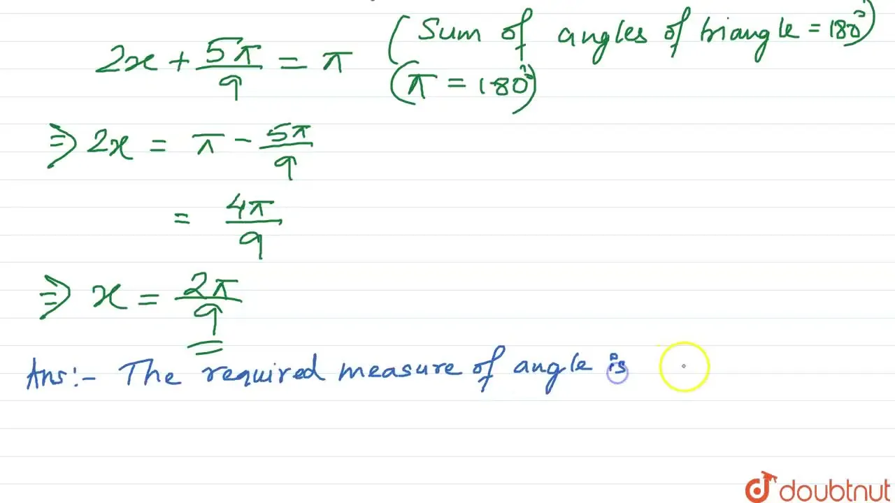 [Bengali] The circular measure of an angle of an isosceles triangle is