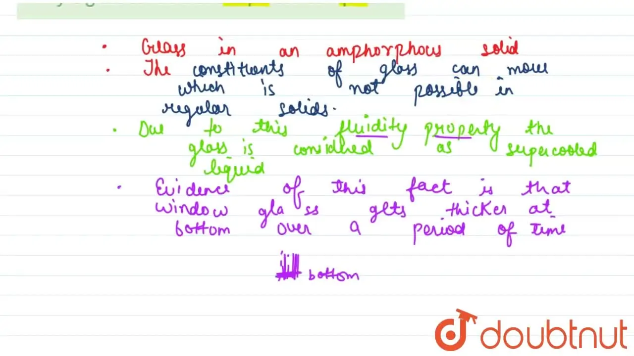 Why is glass considered a supercooled liquid?