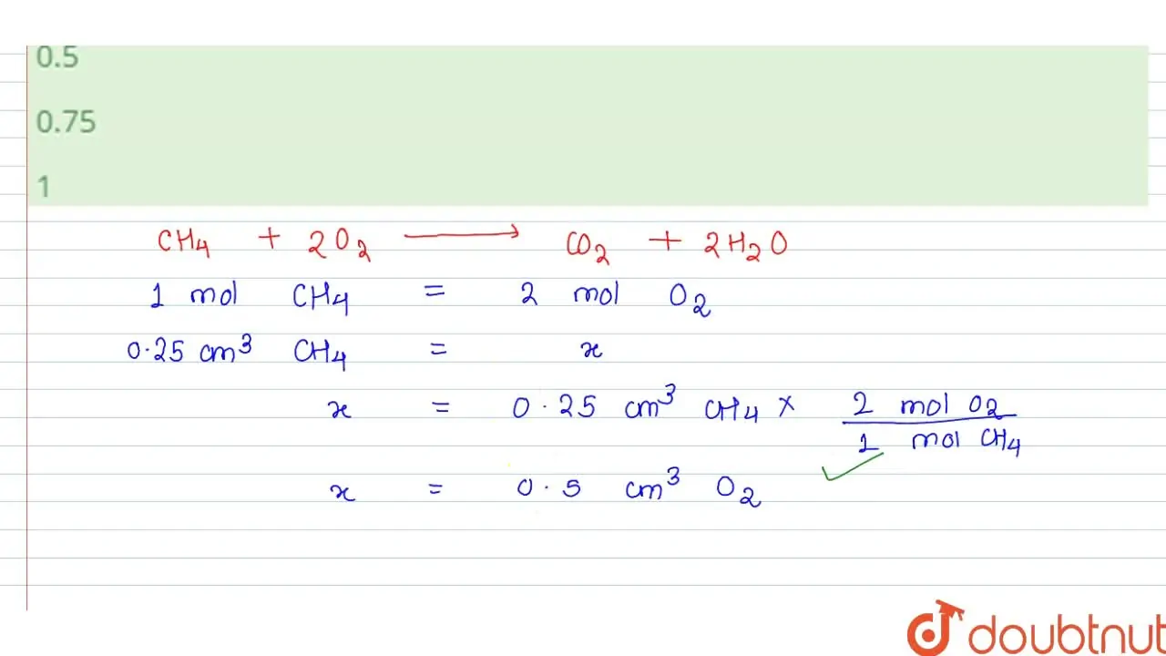 Marathi The Volume Of Oxygen Required For Complete Combustion Of 0 2