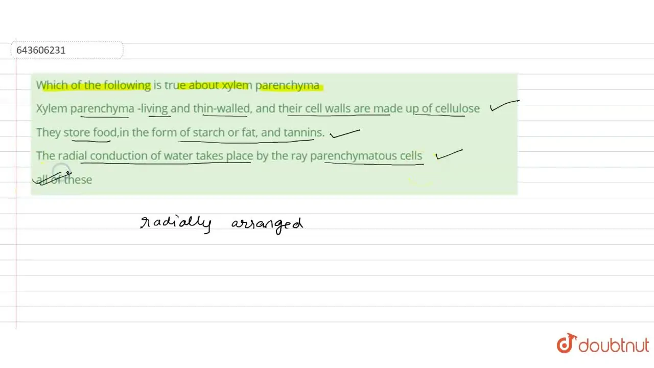 [Marathi Solution] The radial conduction of water takes place by the r