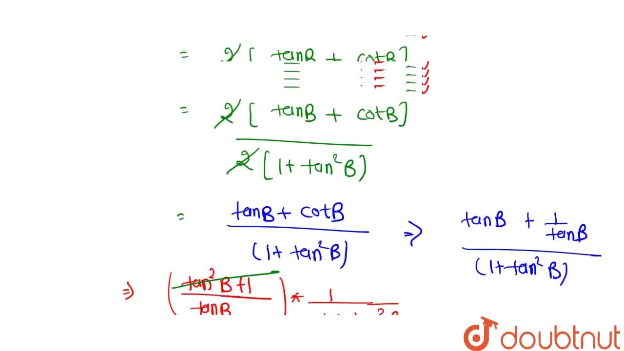 If Tan A=2 Tan B+cot B, Then 2 Tan (A-B) Is Equal To