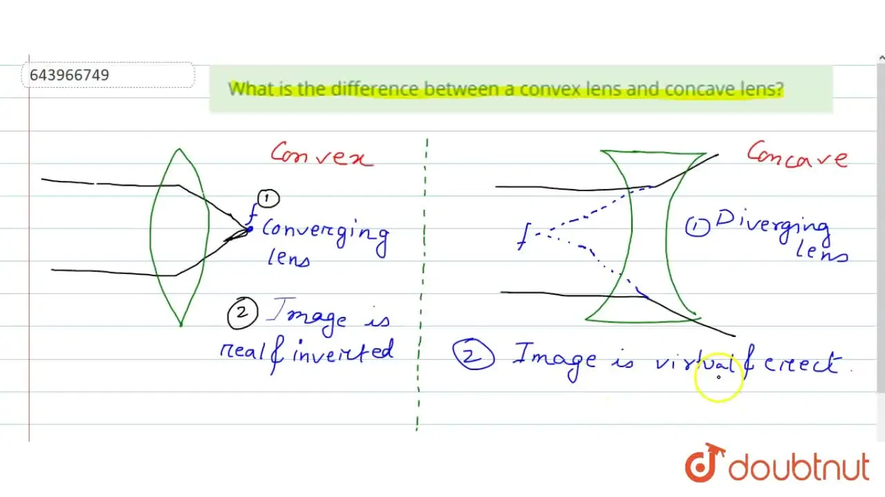 [Bengali] What is the difference between a convex lens and concave len