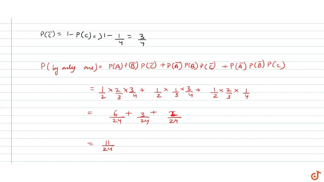 A Problem In Mathematics Is Given To Three Students Whose Chances Of