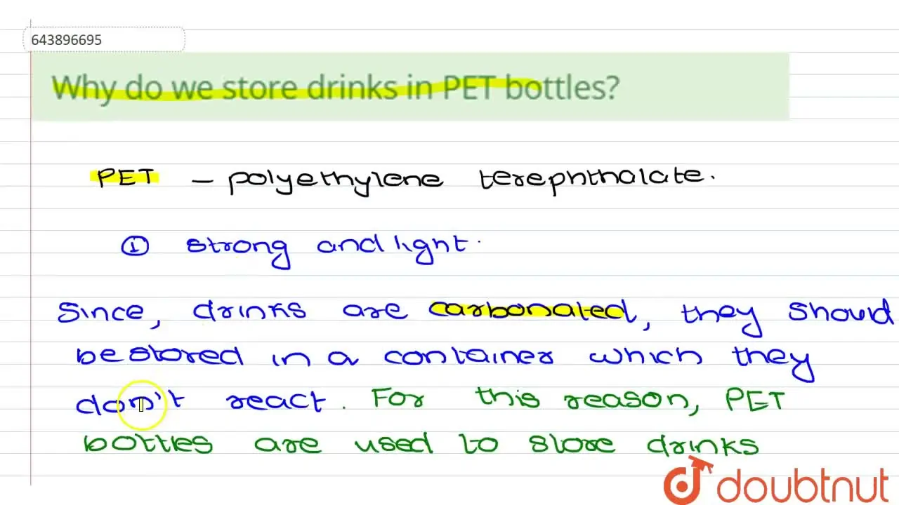 [Telugu] Why do we store drinks in PET bottles?