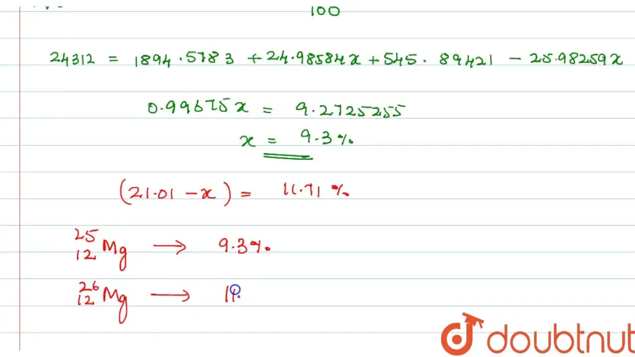 [Kannada] In a periodic table the average atomic mass of magnesium is