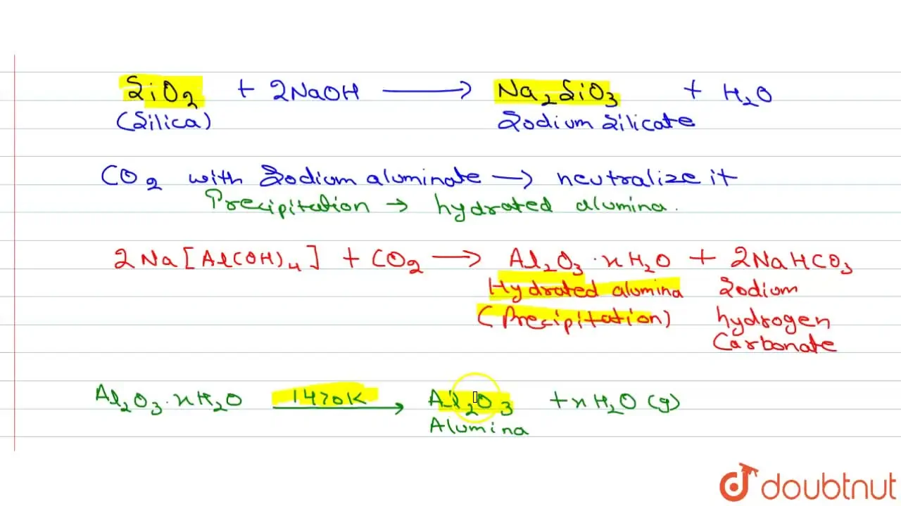 How can you separate alumina from silica in a bauxite ore associated w