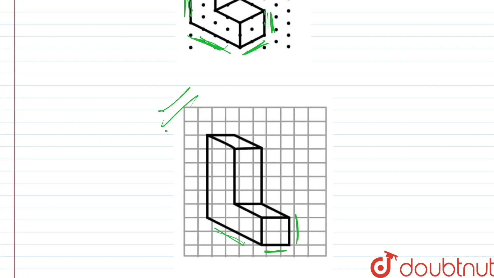 Draw an isometric sketch a parallelopiped of dimensions 6 times 3 times 4.