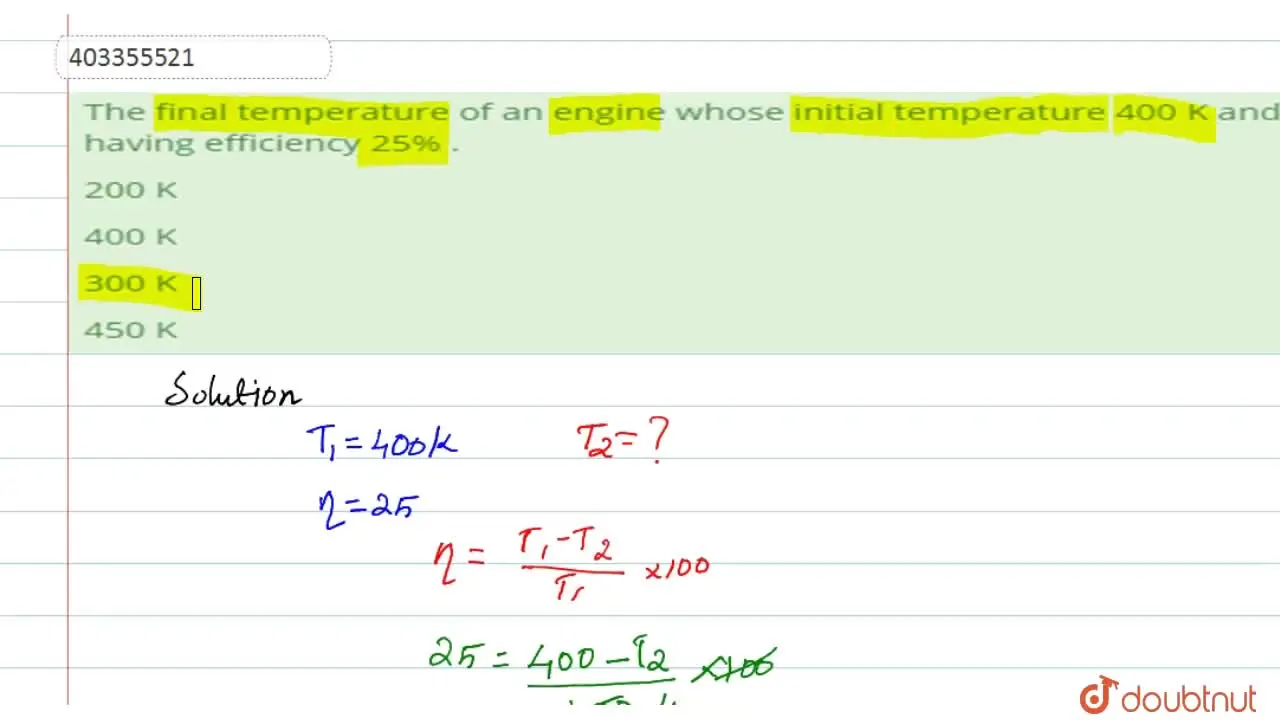 [Tamil] The final temperature of an engine whose initial temperature 4