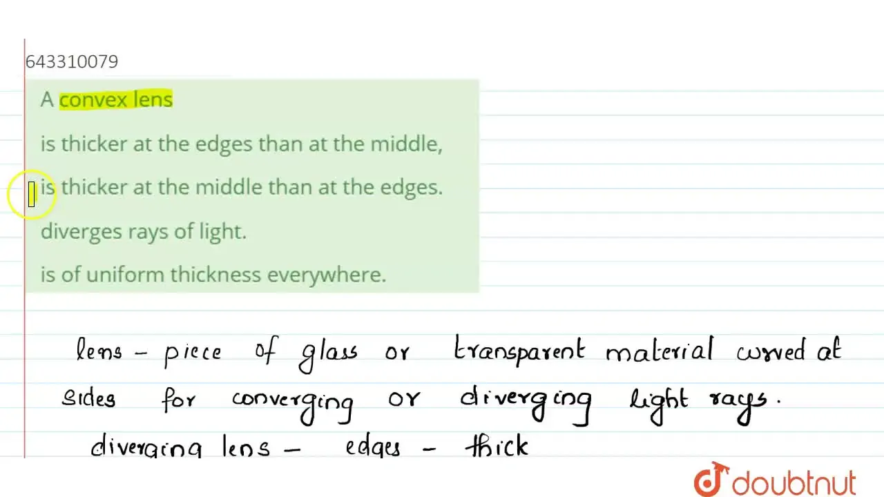 [Malayalam] A convex lens