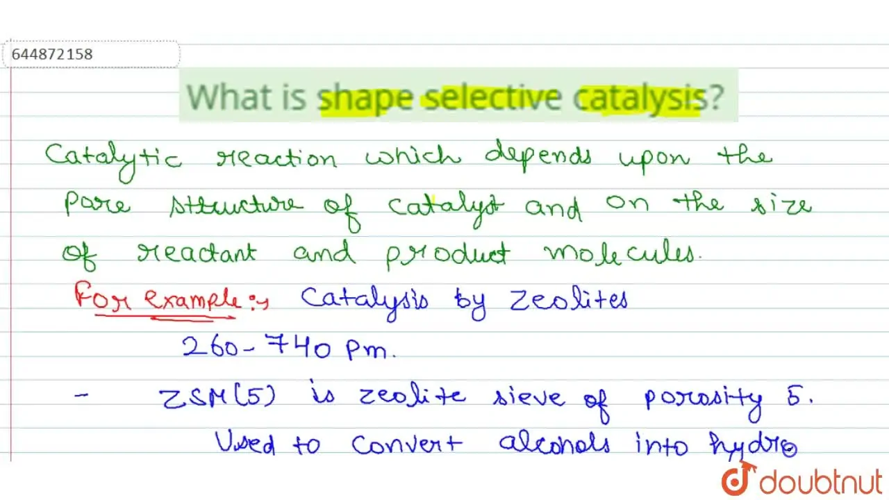 [Punjabi] What is shape selective catalysis?