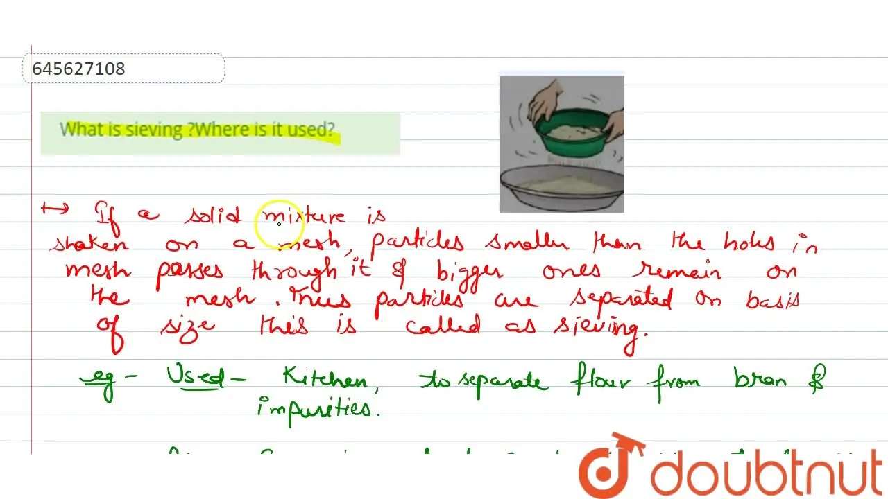 [Punjabi] What is sieving ?Where is it used?
