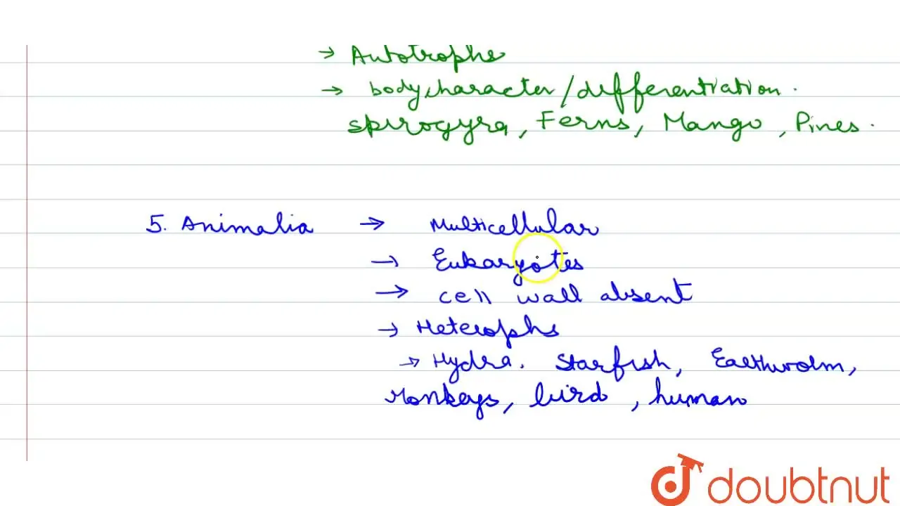 Compare the salient features of five kingdoms.